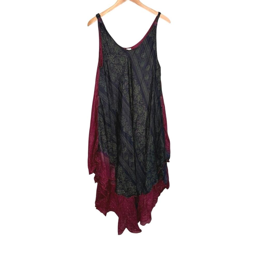 Silk tank tiered dress made in India - Picture 6 of 6
